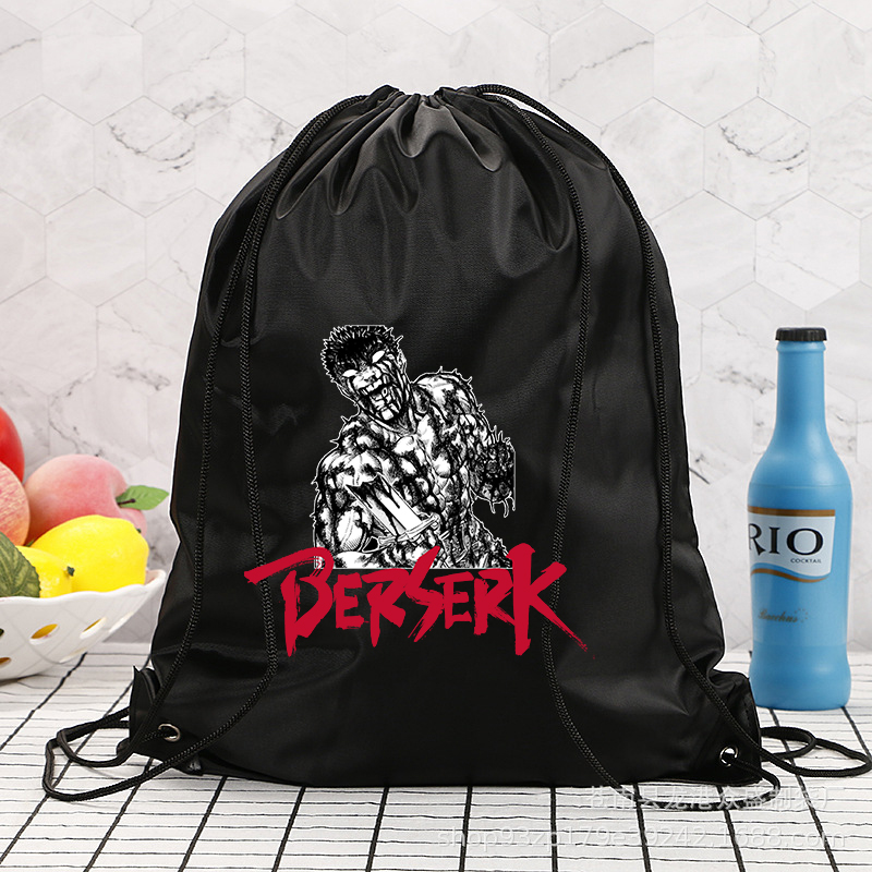 Drawstring Gym Bag - Japanese Anime Berserk Drawstring Waterproof Sport