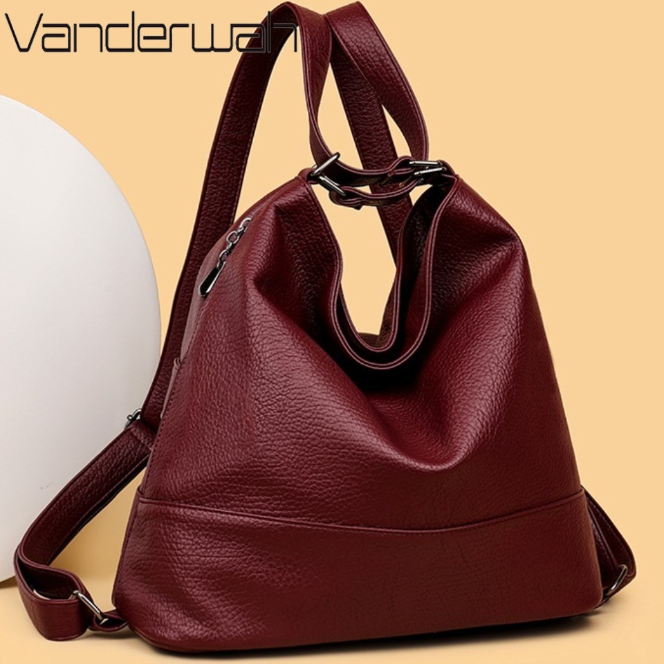 Leather Backpack Vintage - Top Quality Leather Backpack Women Bagpack