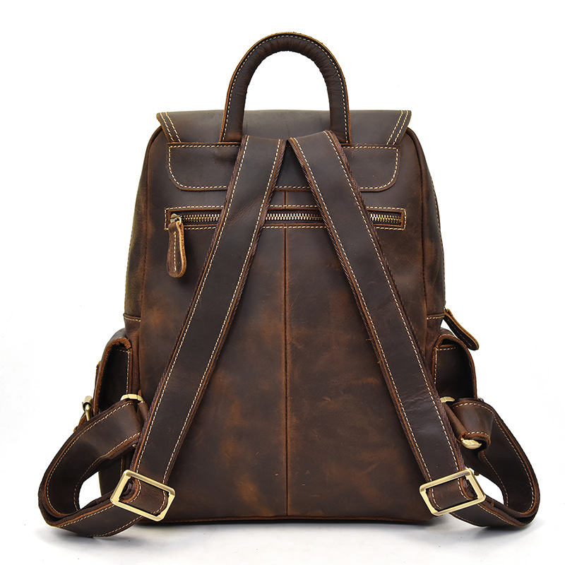 Crazy Horse Leather Backpack f - Leather Backpack Vintage 评论和价格