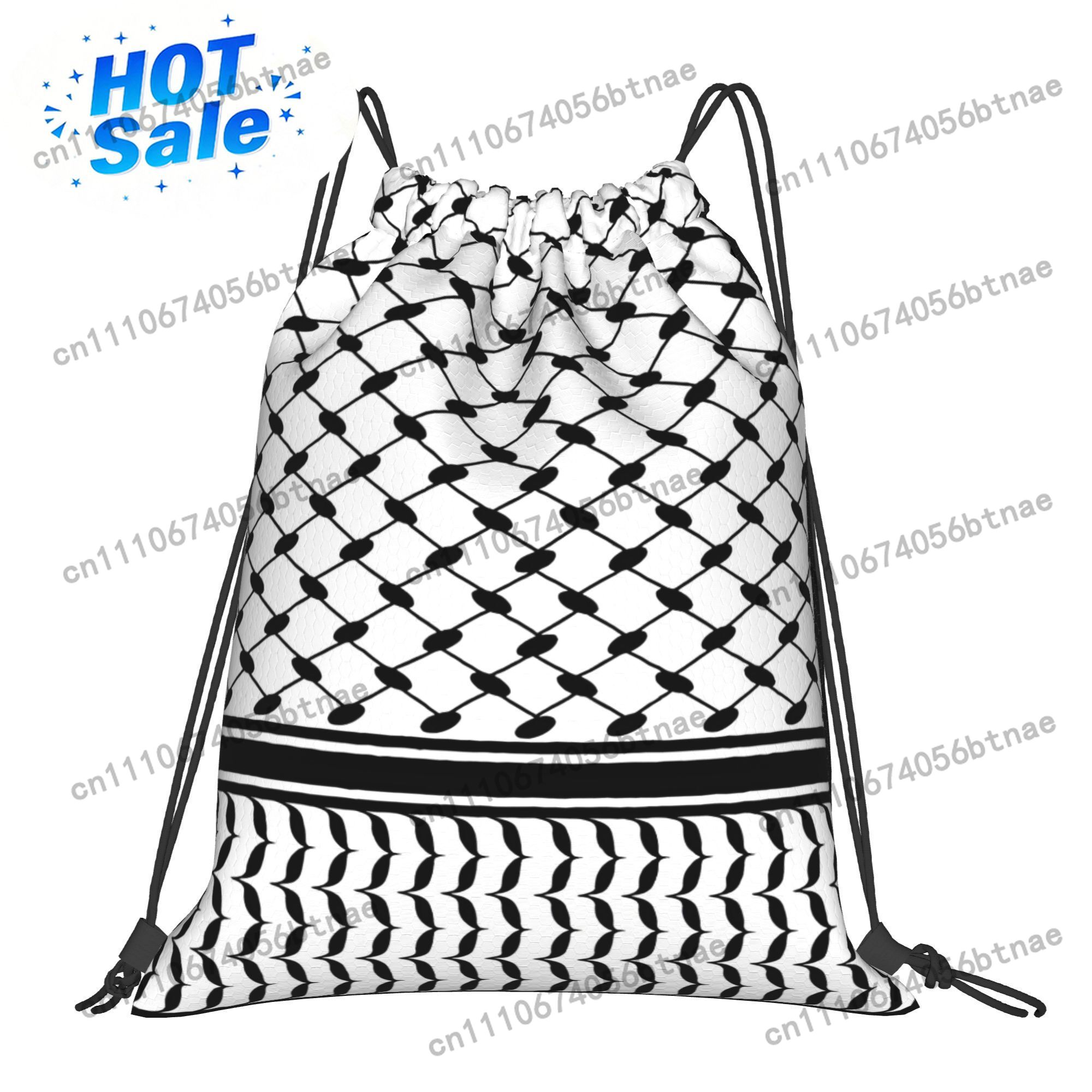 Kufiya Middle Eatern Pattern D - Drawstring Gym Bag 评论和价格