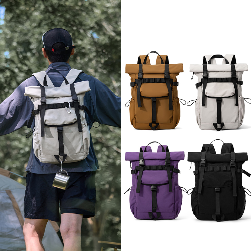 New Men's Roll Mouth Expandabl - Hiking Backpack Waterproof 评论和价格