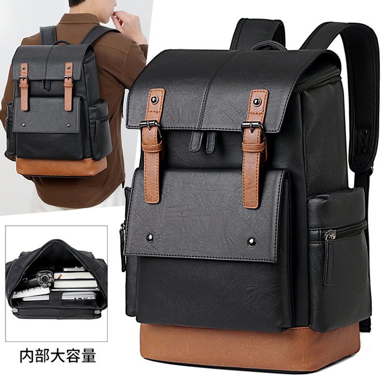 New Vintage Men's Leather Back - Leather Backpack Vintage 评论和价格