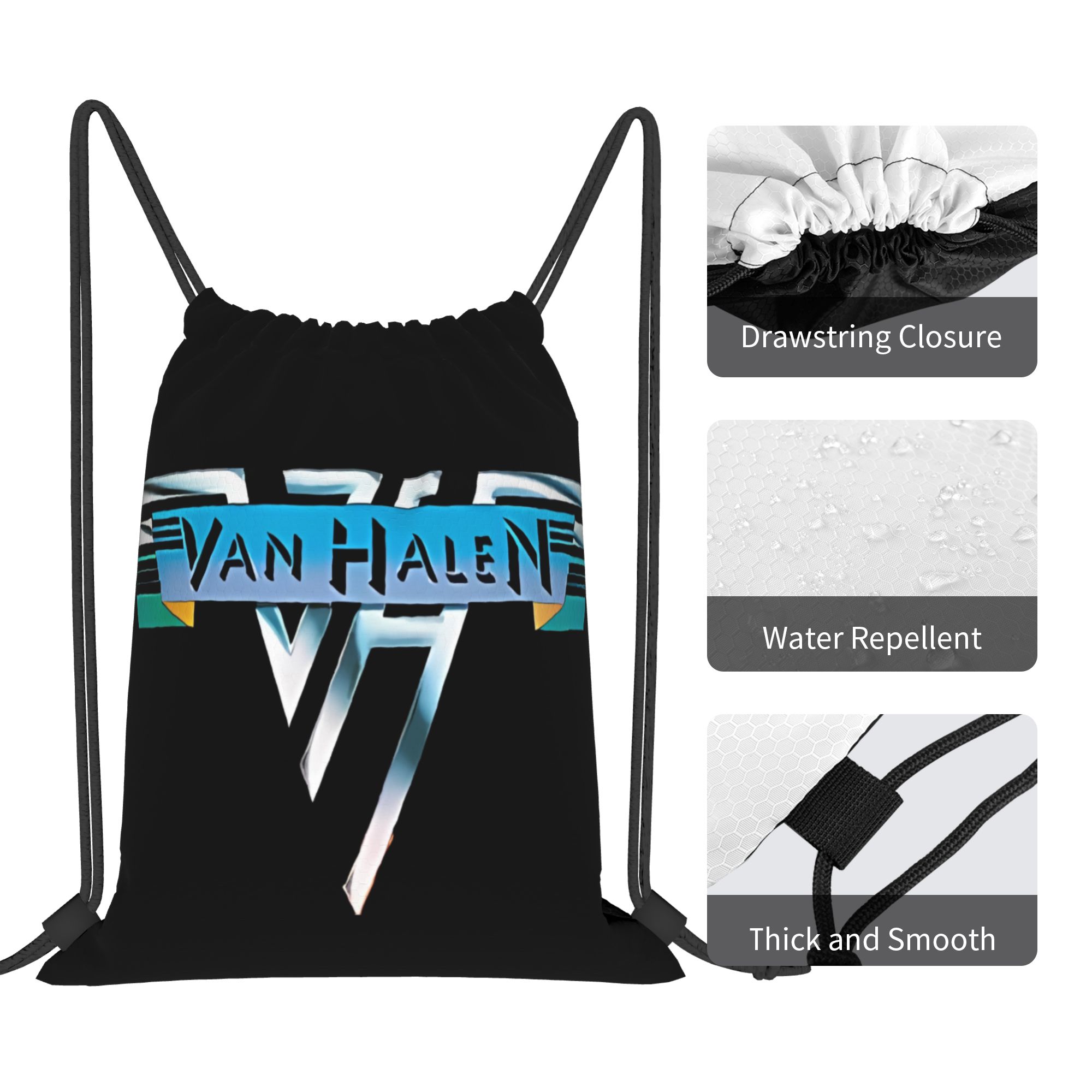 80’S Music 90'S Band Van Halen - Drawstring Gym Bag 评论和价格