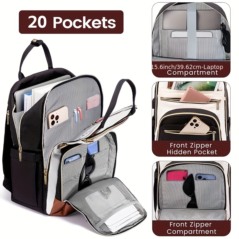 Women Two Tone Laptop Backpack - Laptop Backpack 15.6 评论和价格