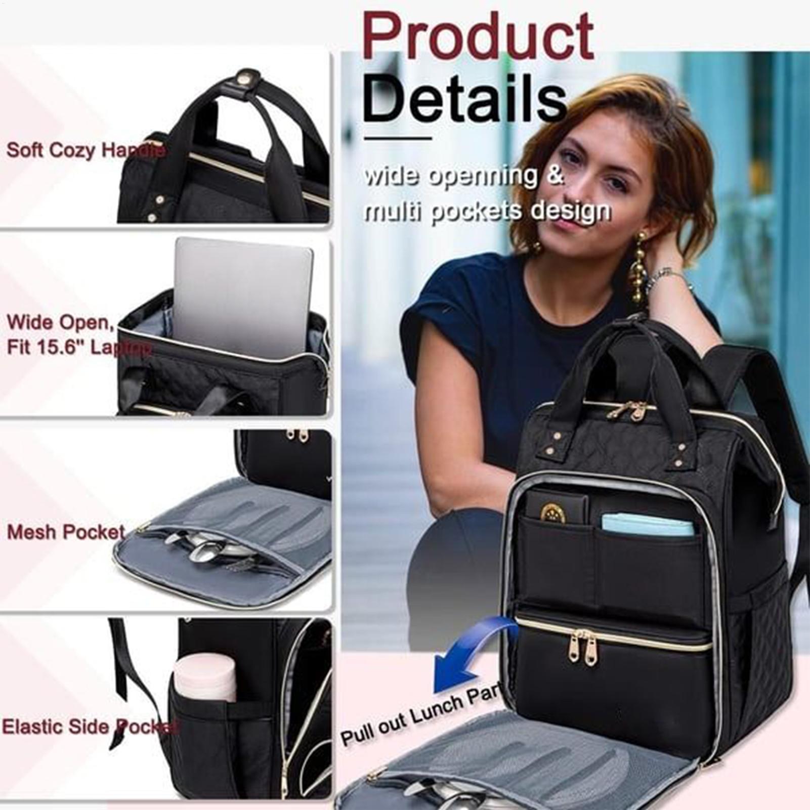 2-in-1 Lunch Backpack For Work - Laptop Backpack 15.6 评论和价格
