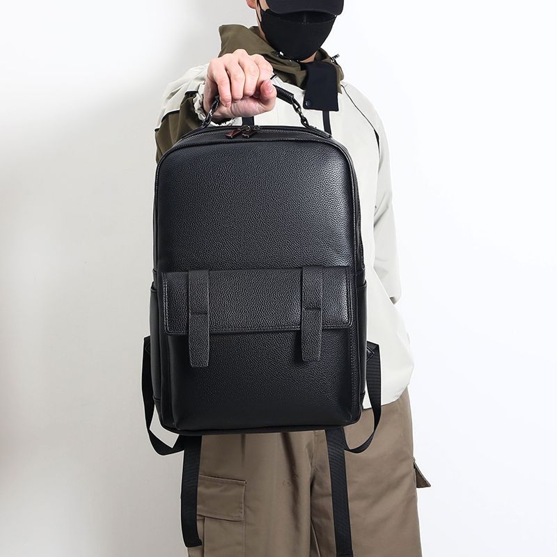 Men's luxury leather backpack  - Laptop Backpack 15.6 评论和价格